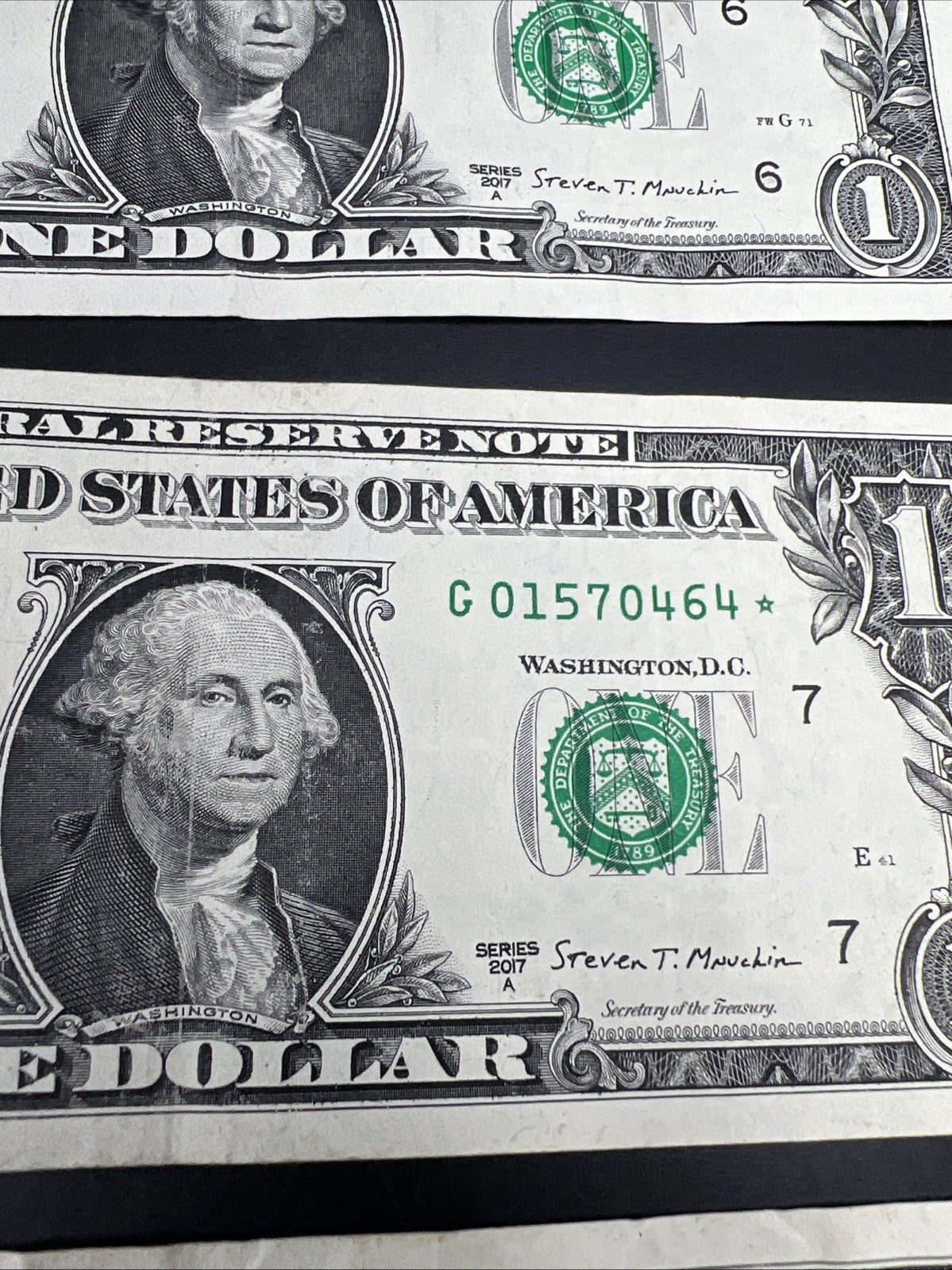 Lot of 4 2017 * Star $1 One Dollar Federal Reserve Notes Circulated #88