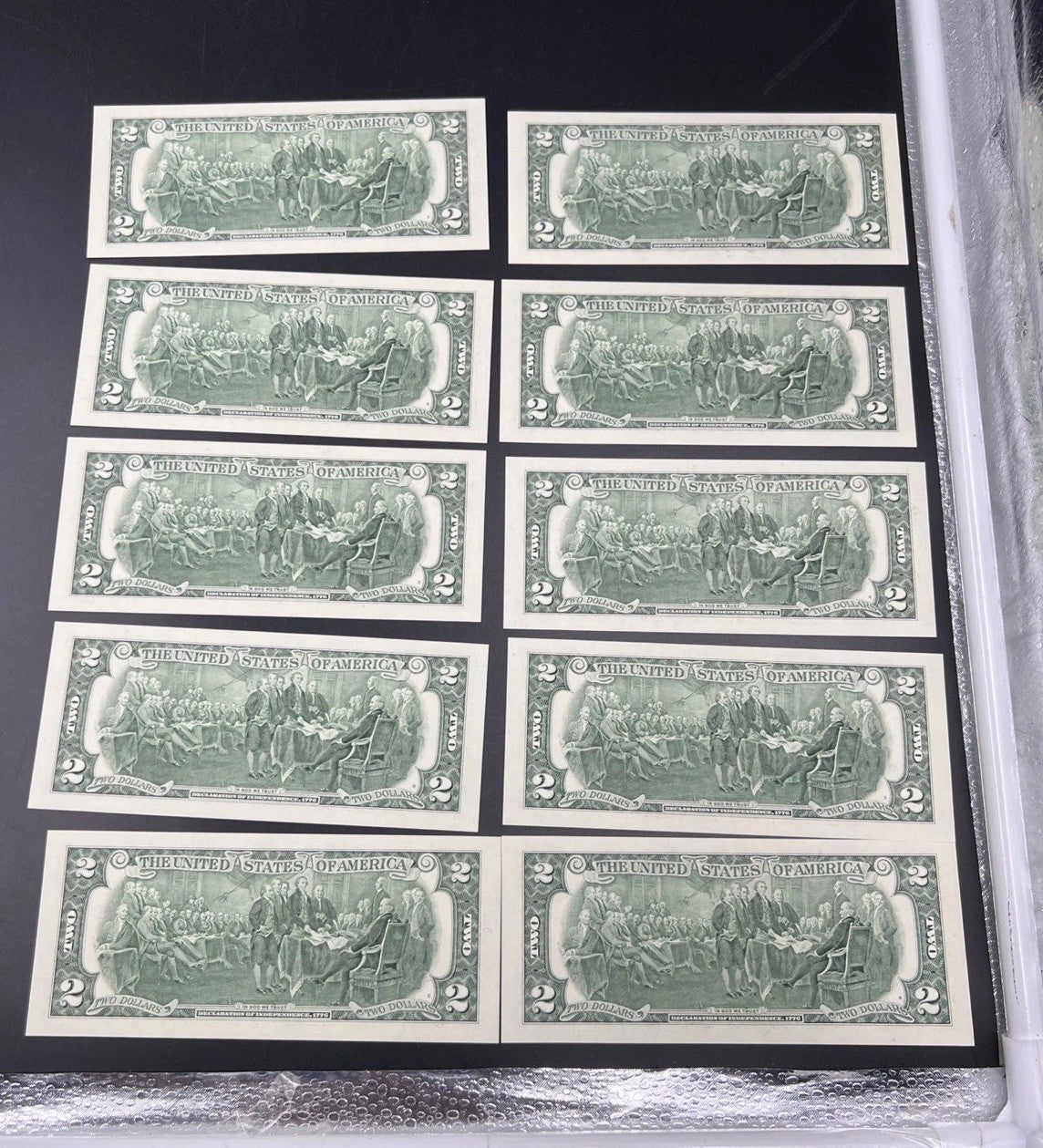 10 Consecutive 2003 Two Dollar FRN Federal Reserve Notes CH UNC I District #11