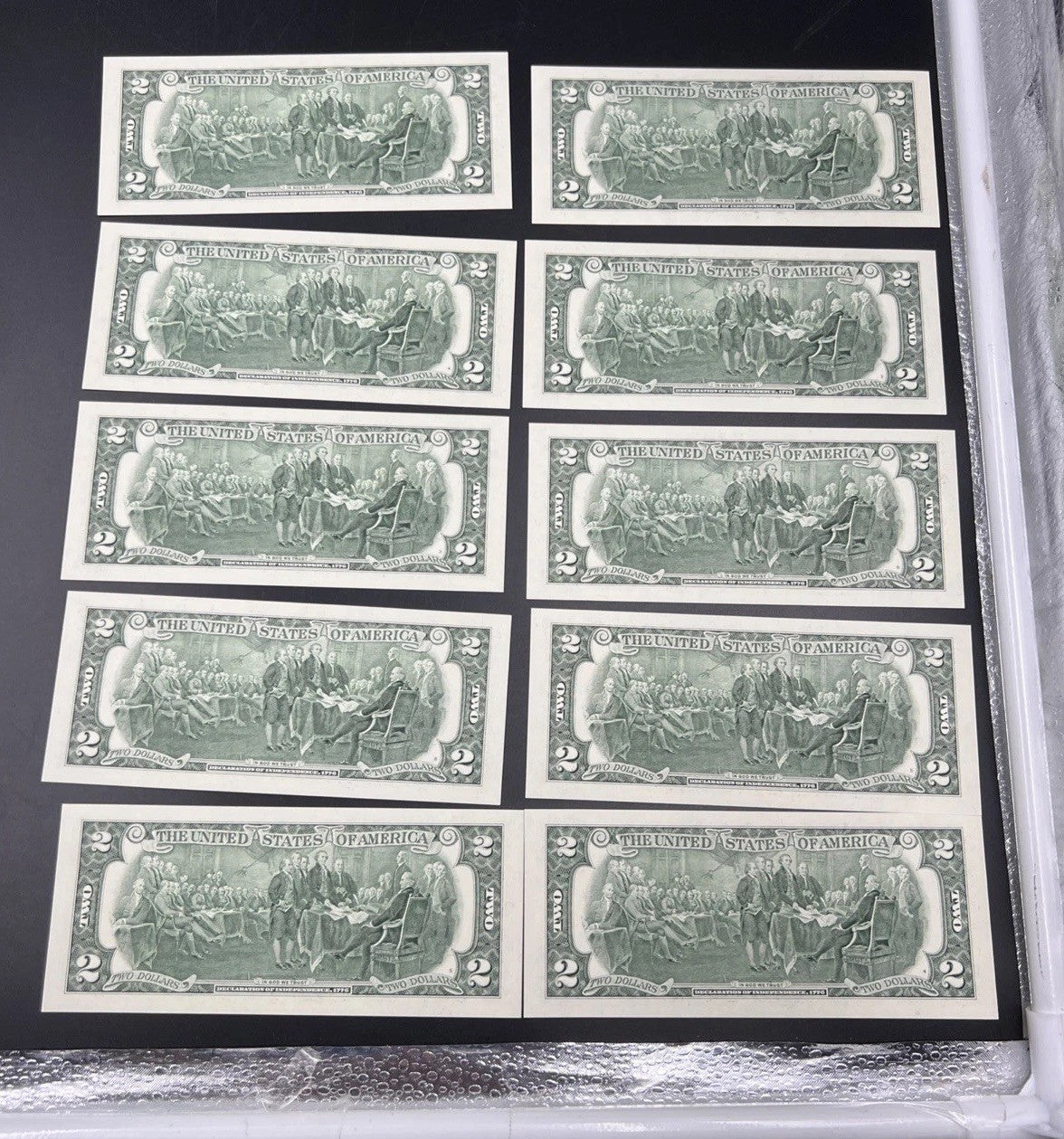 10 Consecutive 2003 Two Dollar FRN Federal Reserve Notes CH UNC I District #11