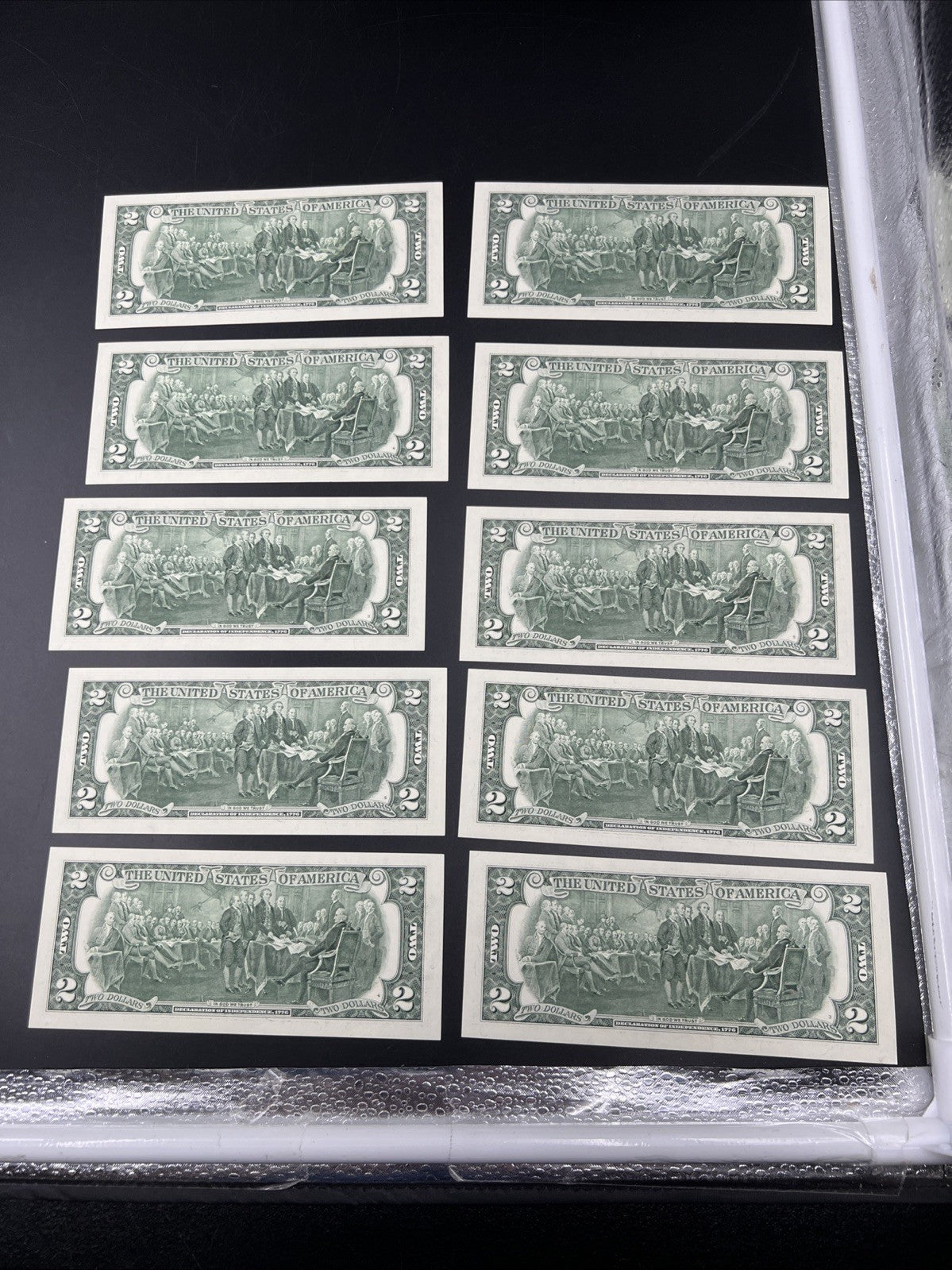 10 Consecutive 2003 Two Dollar FRN Federal Reserve Notes Repeaters CH UNC #27