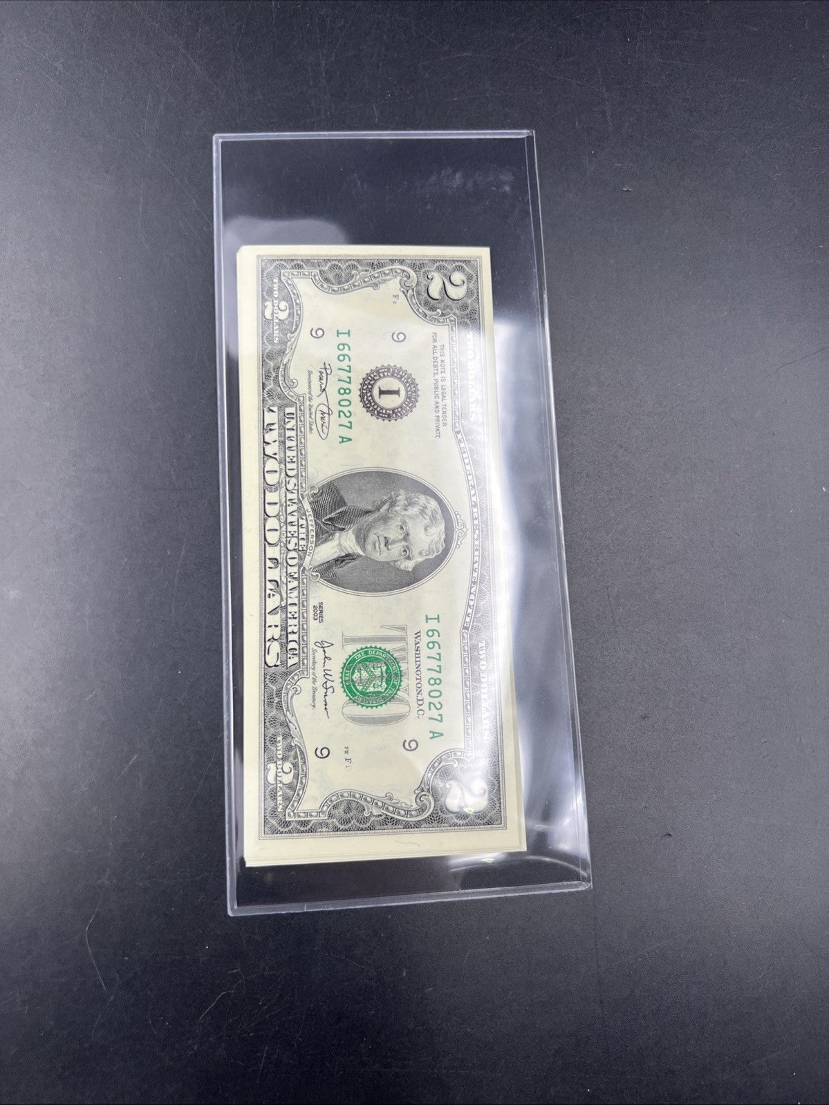 10 Consecutive 2003 Two Dollar FRN Federal Reserve Notes Repeaters CH UNC #27