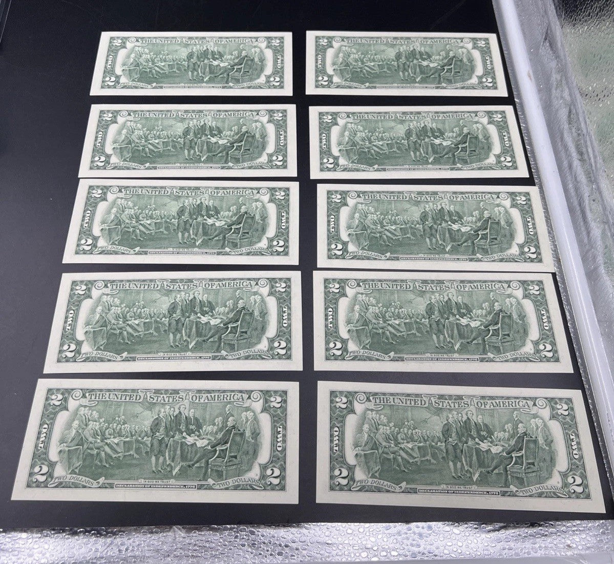 10 Consecutive 2003 Two Dollar FRN Federal Reserve Notes Repeaters CH UNC #37