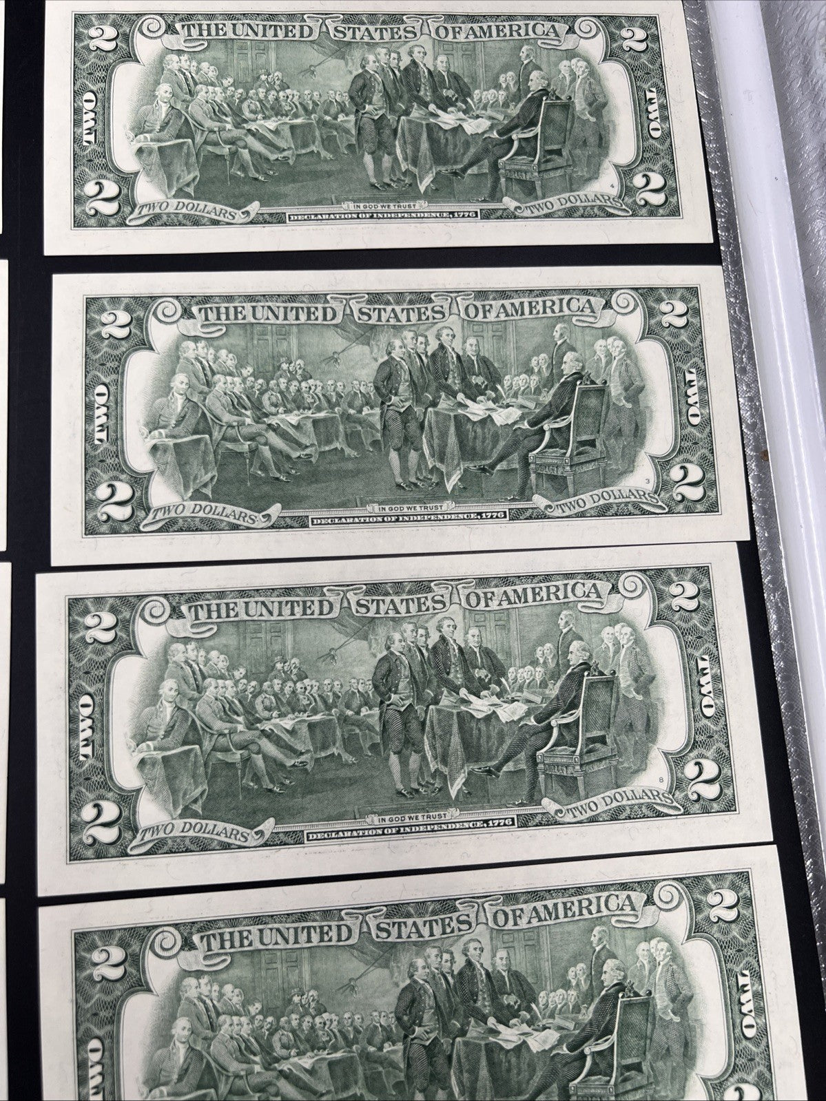 10 Consecutive 2003 Two Dollar FRN Federal Reserve Notes Repeaters CH UNC #17