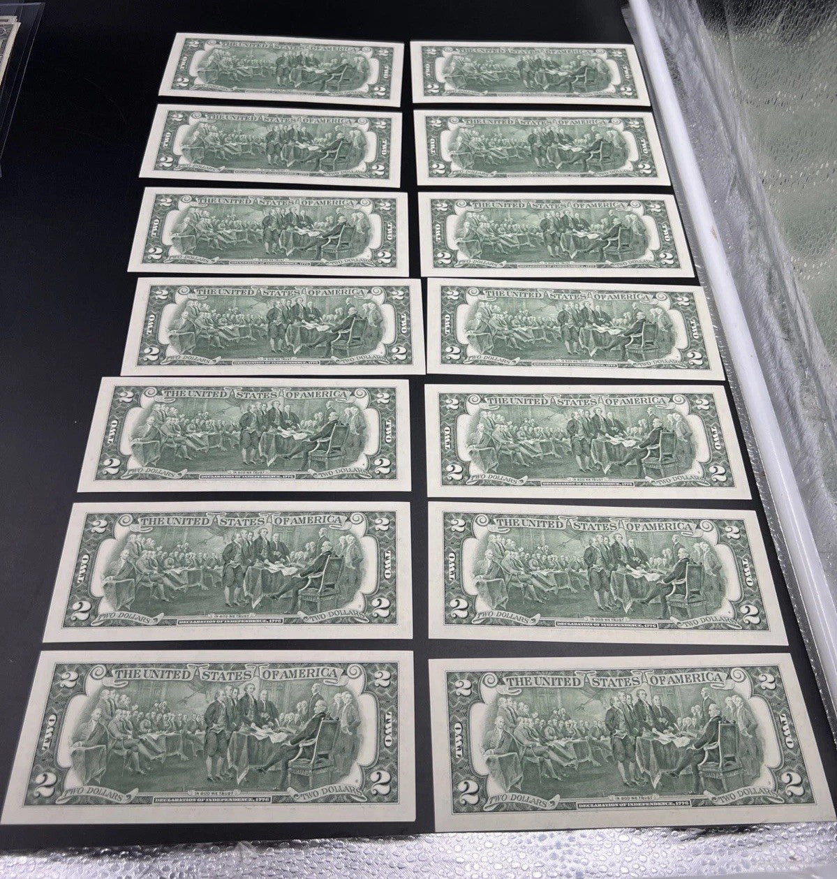 14 Consecutive 2003 Two Dollar FRN Federal Reserve Notes Repeaters CH UNC #60