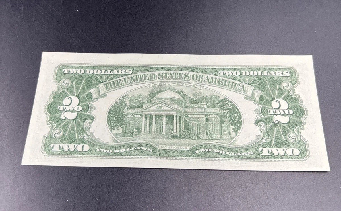 1963 A $2 Two Dollar USN United States Notes Red Seal Bills UNC Neat Serial #944