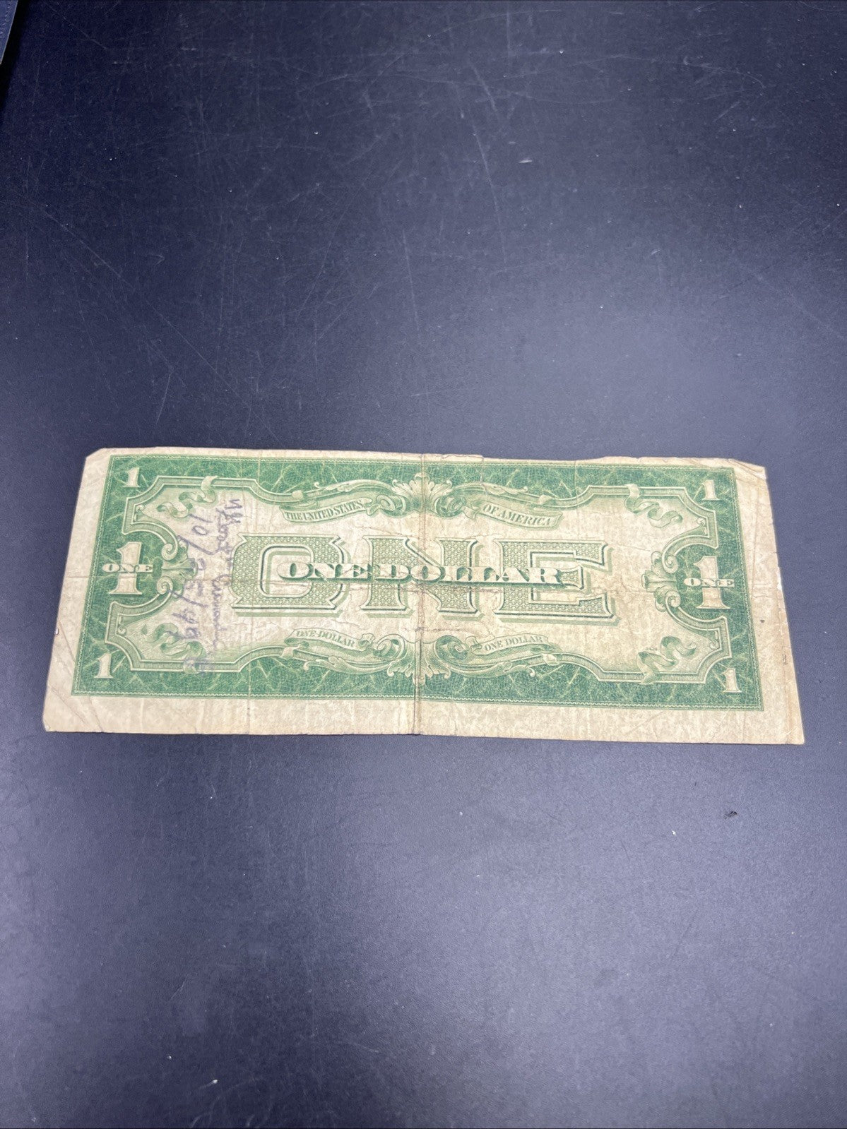 1928 B $1 Funnyback Funny Back Silver Certificate Blue Seal Very Circ Torn #17