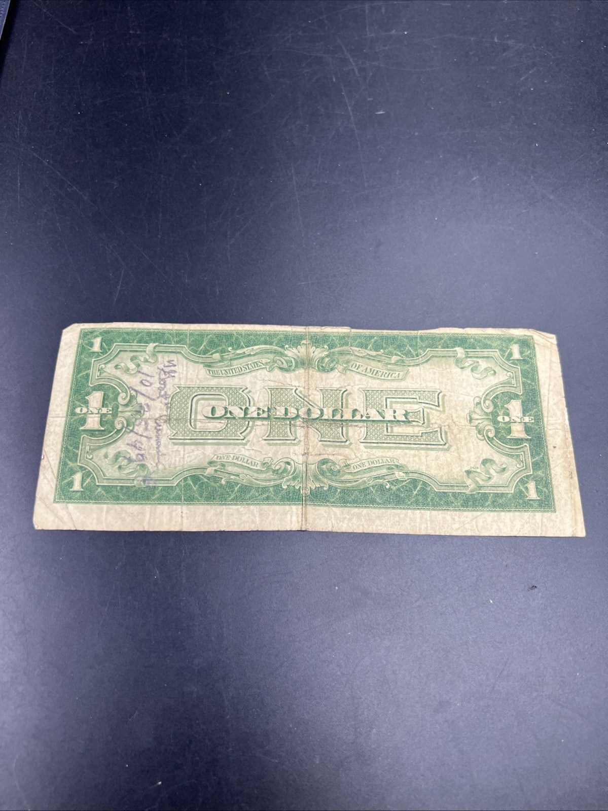 1928 B $1 Funnyback Funny Back Silver Certificate Blue Seal Very Circ Torn #17