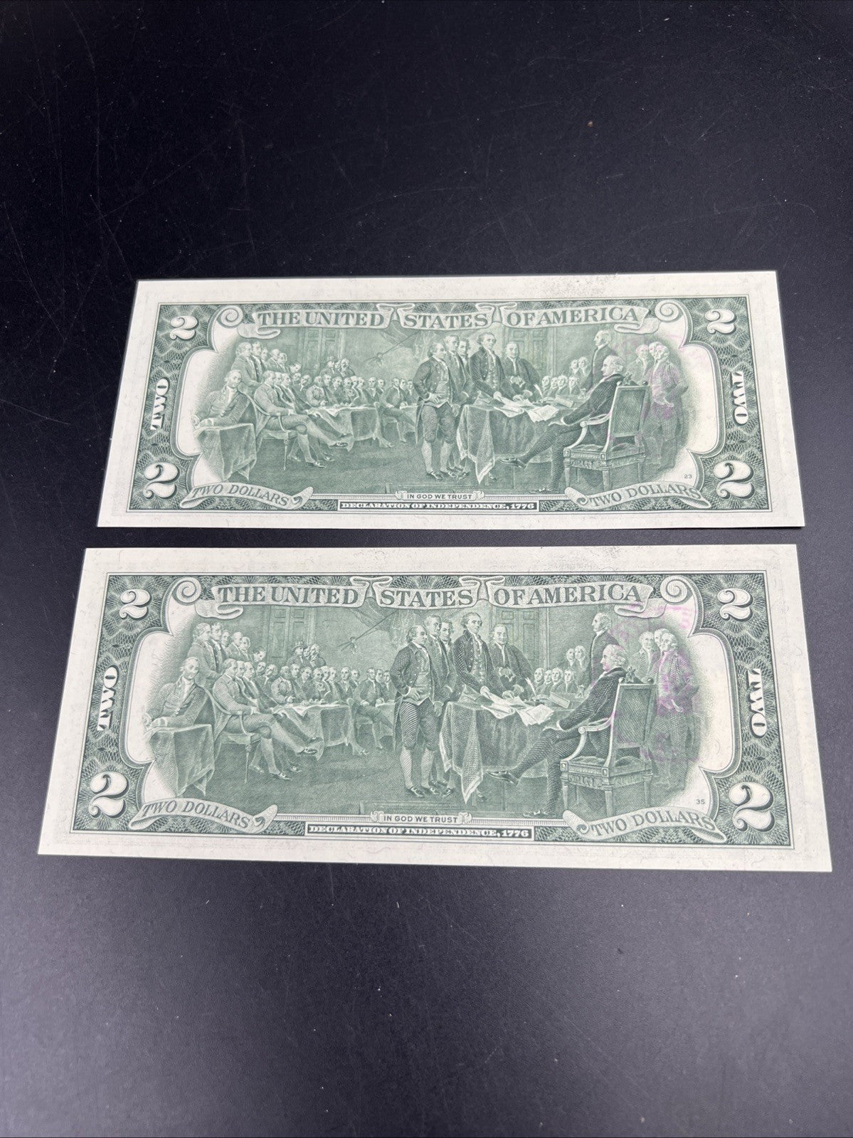 2 Consecutive 1976 $2 FRN Federal Reserve Notes Avondale Estates GA CH UNC #34