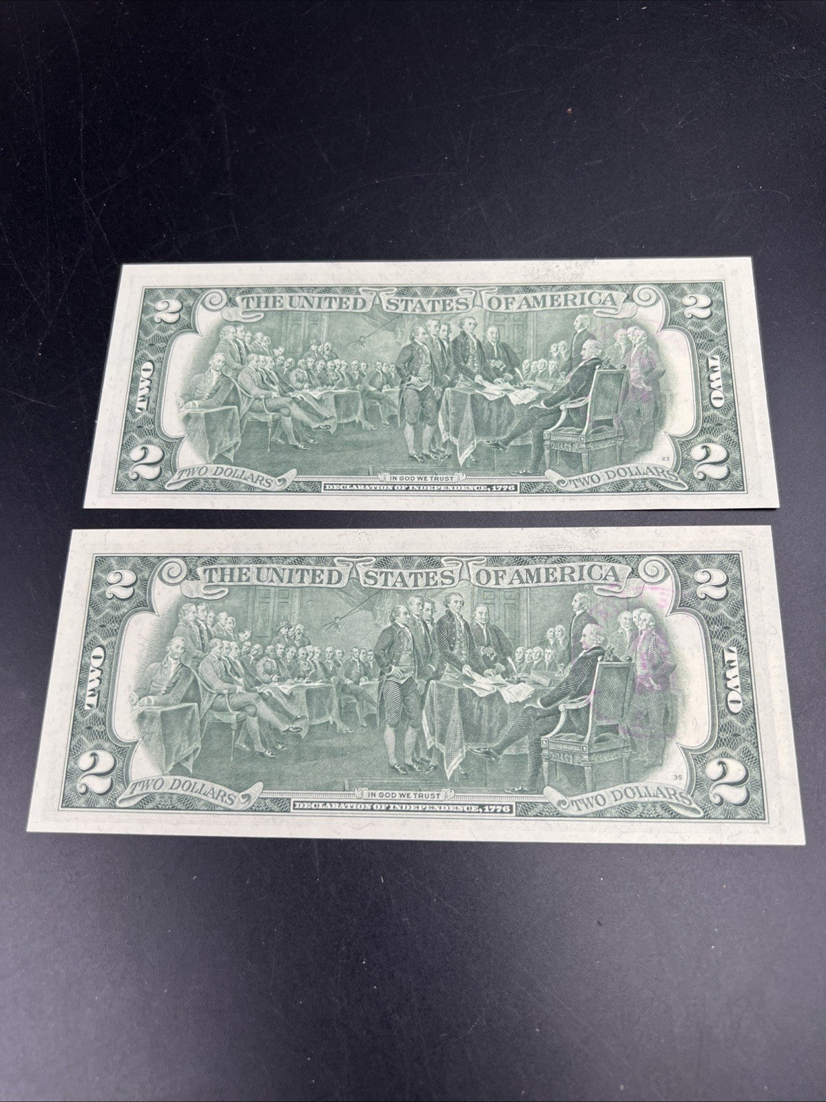 2 Consecutive 1976 $2 FRN Federal Reserve Notes Avondale Estates GA CH UNC #34