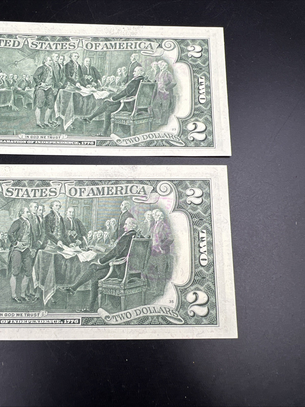 2 Consecutive 1976 $2 FRN Federal Reserve Notes Avondale Estates GA CH UNC #34
