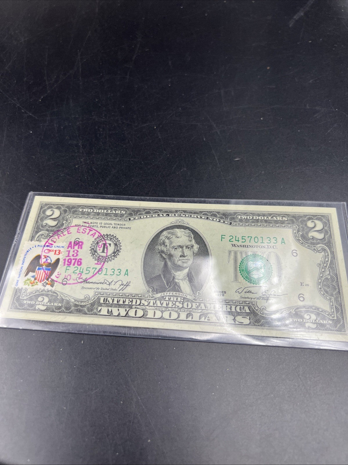 2 Consecutive 1976 $2 FRN Federal Reserve Notes Avondale Estates GA CH UNC #34
