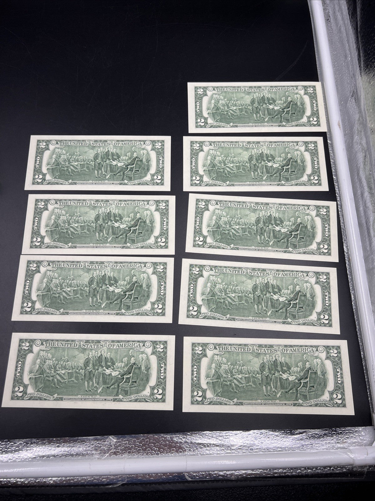 9 Consecutive 2003 Two Dollar FRN Federal Reserve Notes CH UNC I District #02