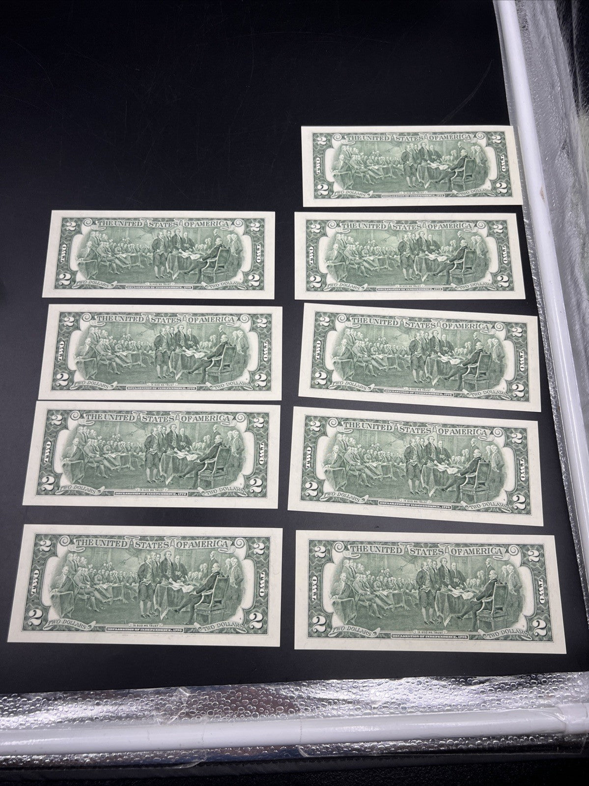 9 Consecutive 2003 Two Dollar FRN Federal Reserve Notes CH UNC I District #02