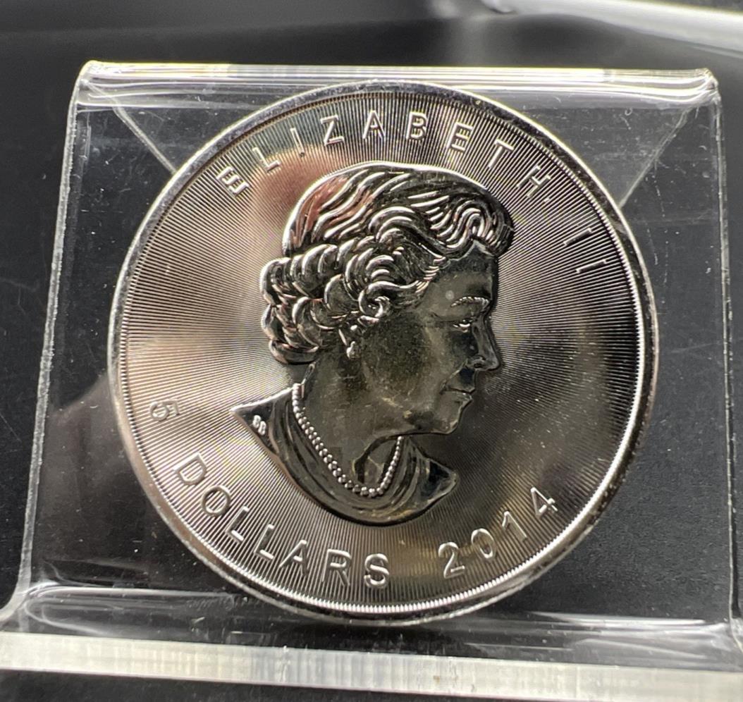 2014 1 Oz Silver Canada Maple Leaf Coin Gem BU UNC .9999 Ultra Fine SKU#A