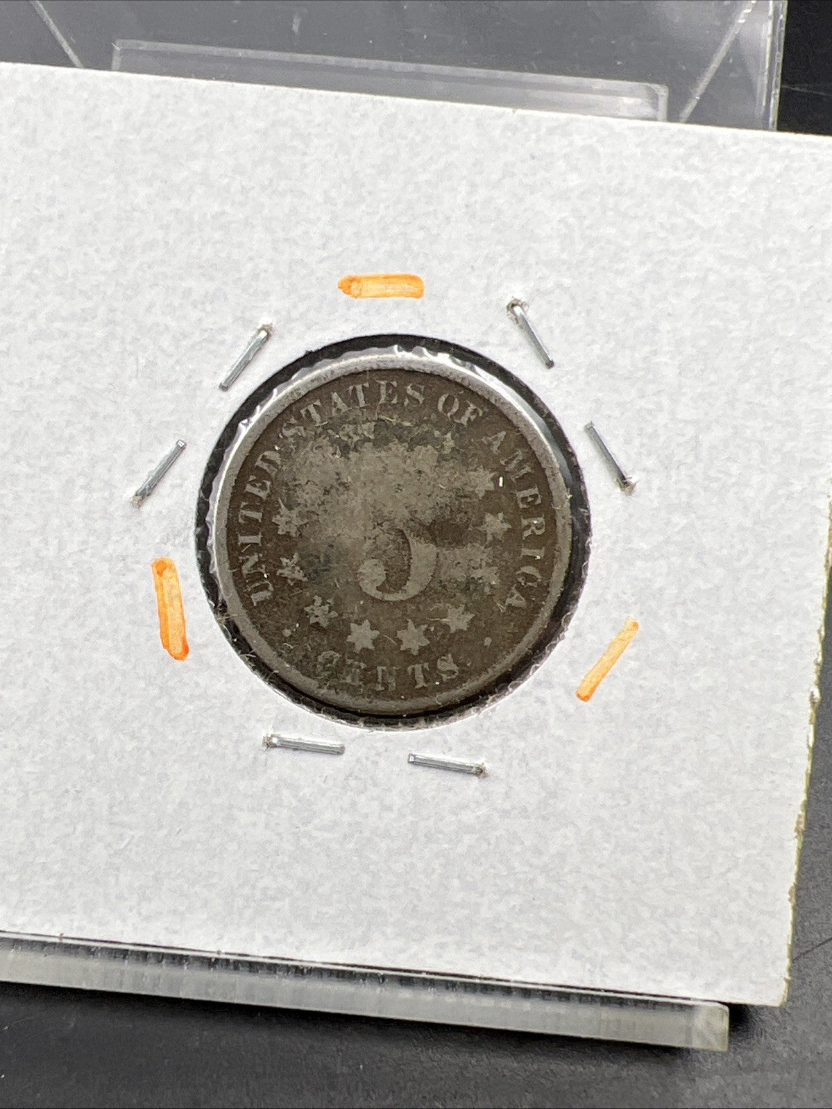 1870 5c Shield Nickel Very Circulated SKU#A