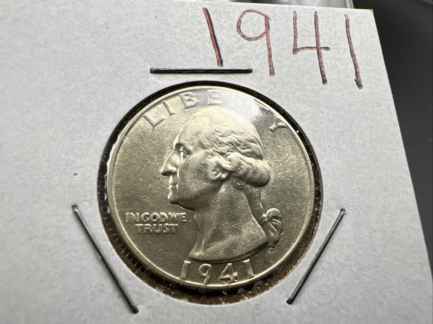 1941 P Washington 90% Silver Quarter AU About UNC SKU#A