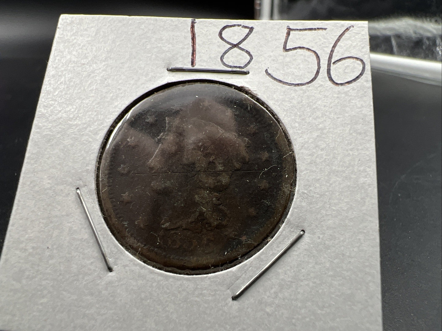 1856 1c Braided Hair Large Cent Cull Very Circulated Damaged