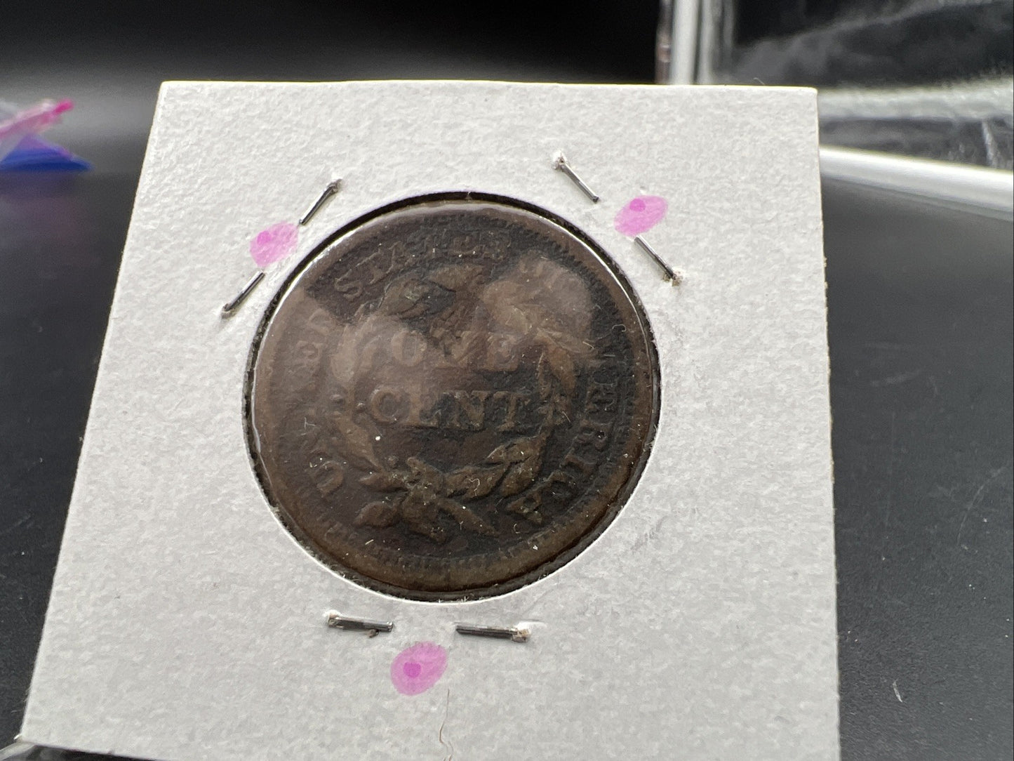 1856 1c Braided Hair Large Cent Cull Very Circulated Damaged
