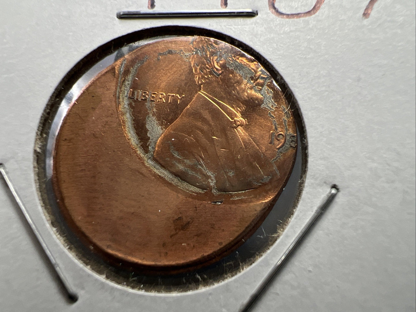 198X P 1c Lincoln Memorial Cent 60% Off Center Error UNC SKU#A