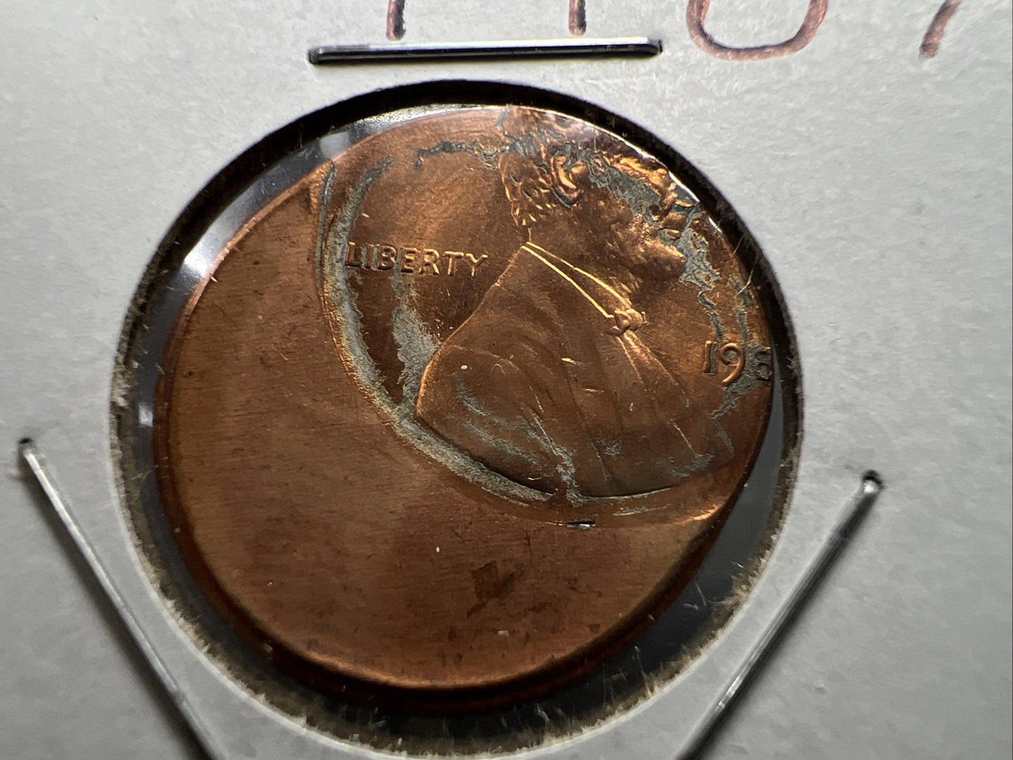 198X P 1c Lincoln Memorial Cent 60% Off Center Error UNC SKU#A
