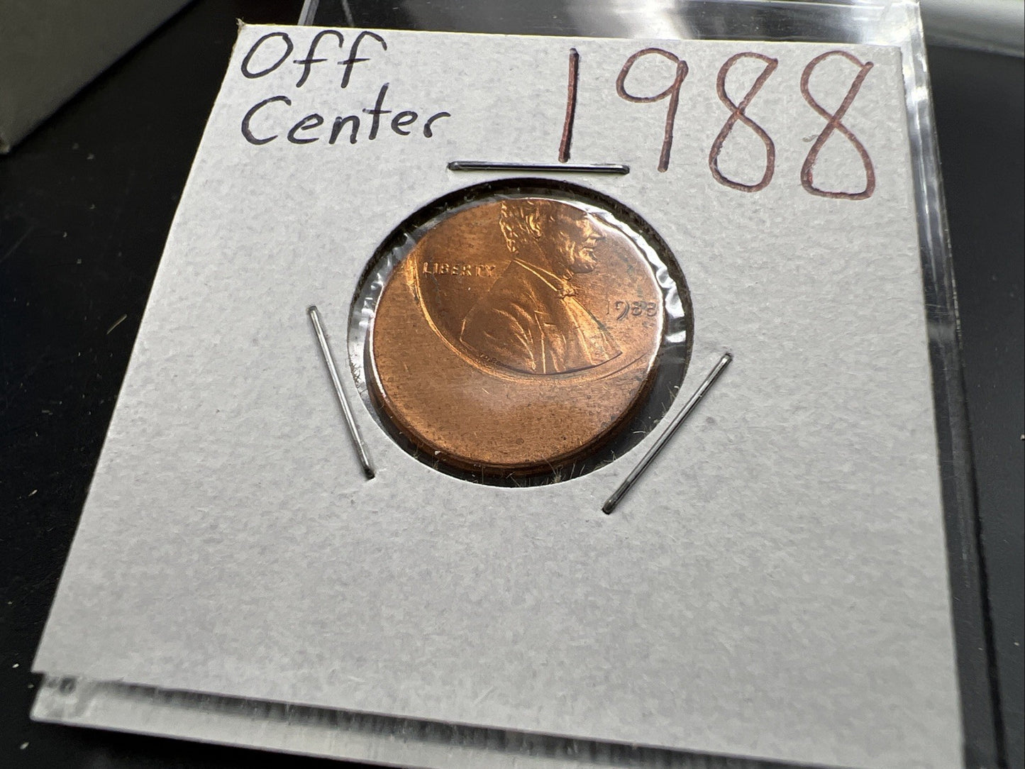 198X P 1c Lincoln Memorial Cent 50% Off Center Error UNC SKU#A