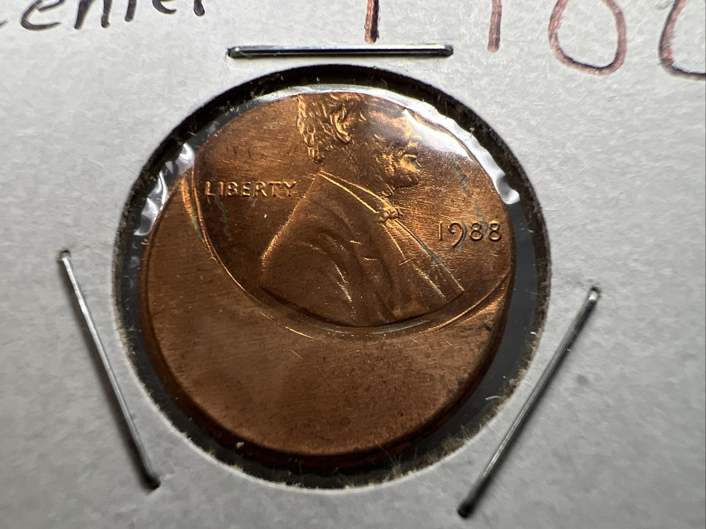 198X P 1c Lincoln Memorial Cent 50% Off Center Error UNC SKU#A