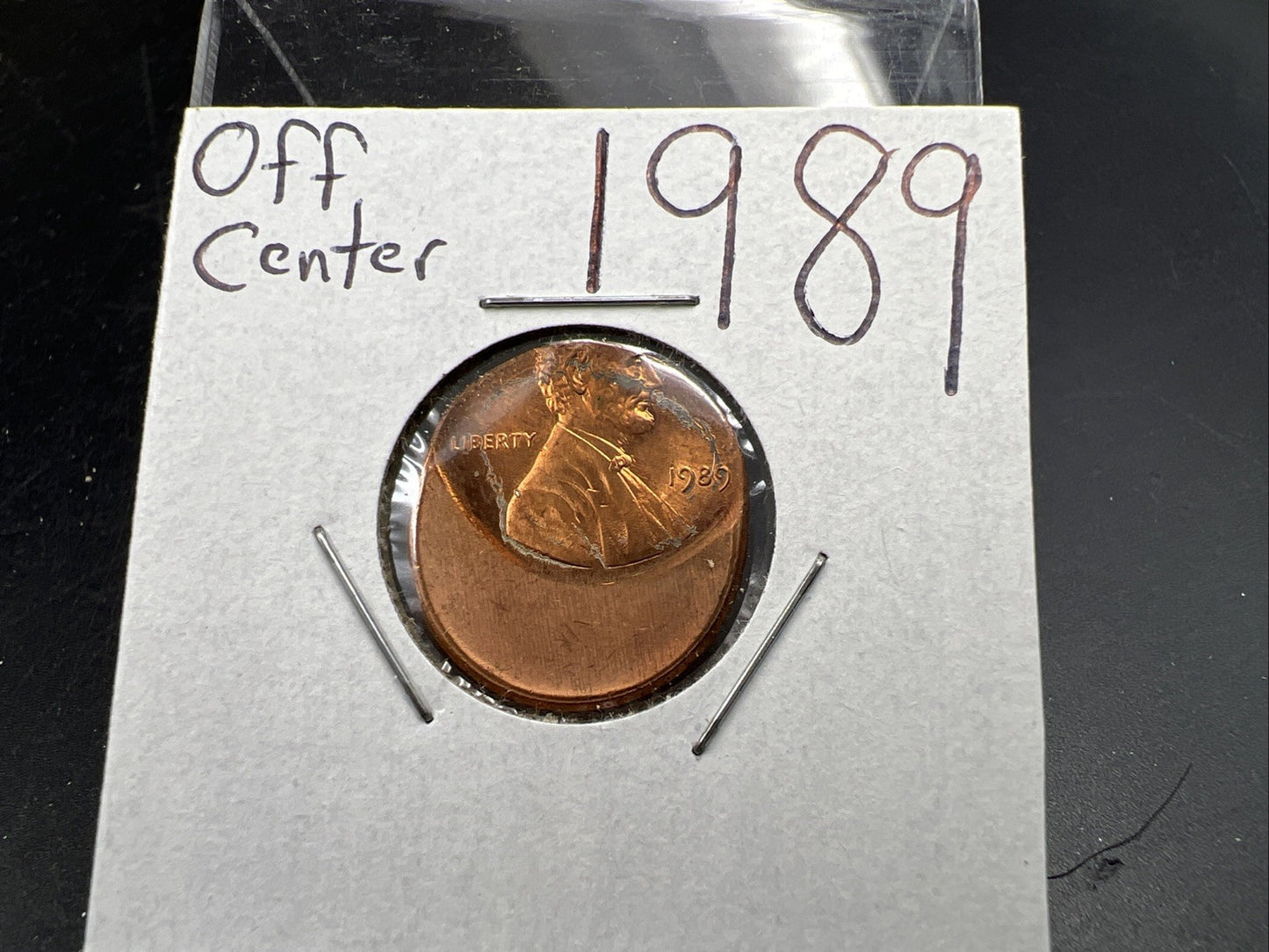 1989 1c Lincoln Memorial Cent Penny 50% Off Center Error Choice UNC SKU#A