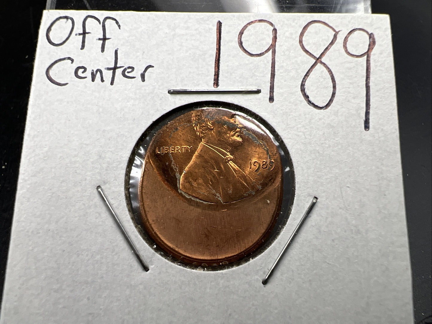 1989 1c Lincoln Memorial Cent Penny 50% Off Center Error Choice UNC SKU#A