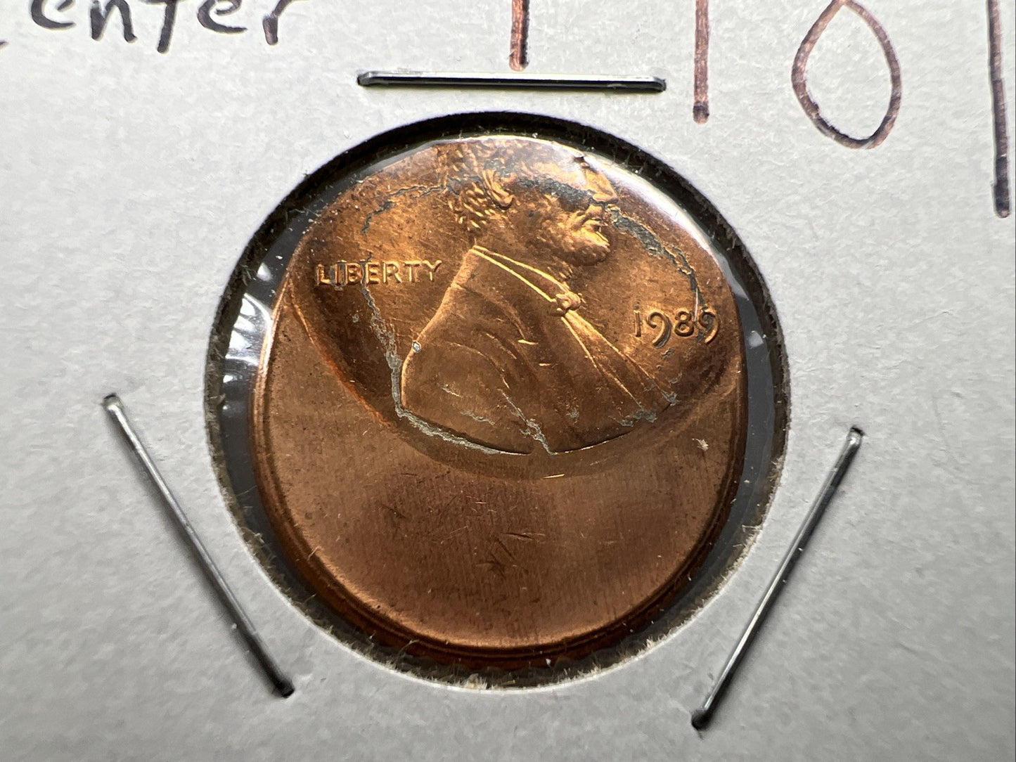 1989 1c Lincoln Memorial Cent Penny 50% Off Center Error Choice UNC SKU#A