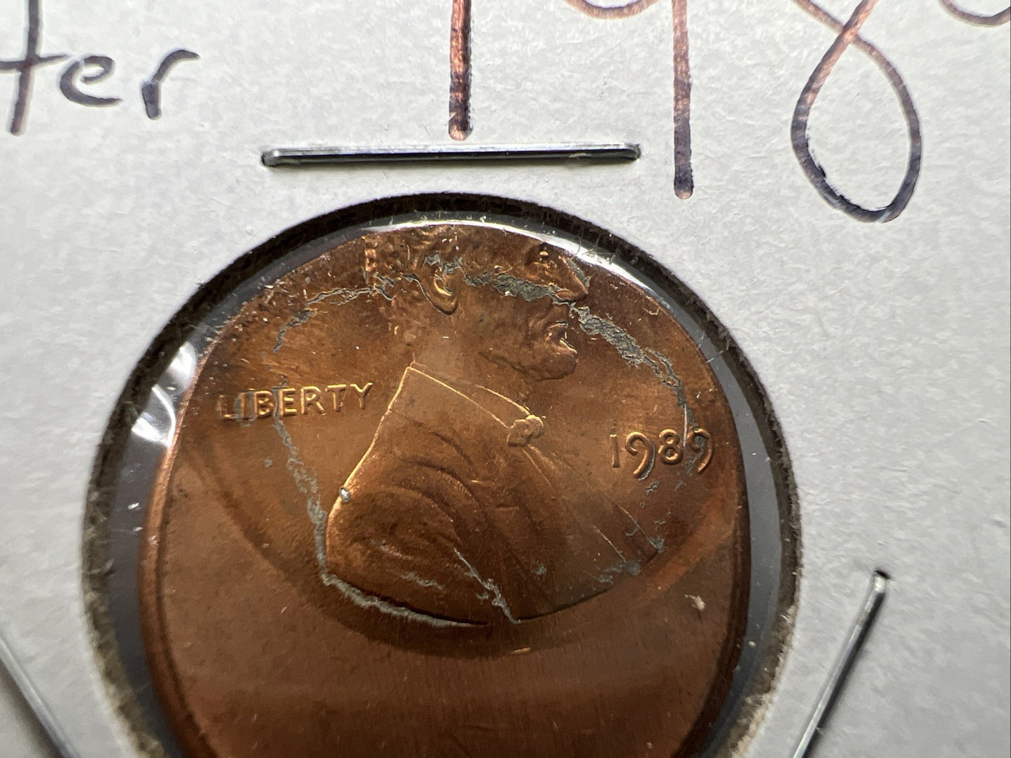 1989 1c Lincoln Memorial Cent Penny 50% Off Center Error Choice UNC SKU#A