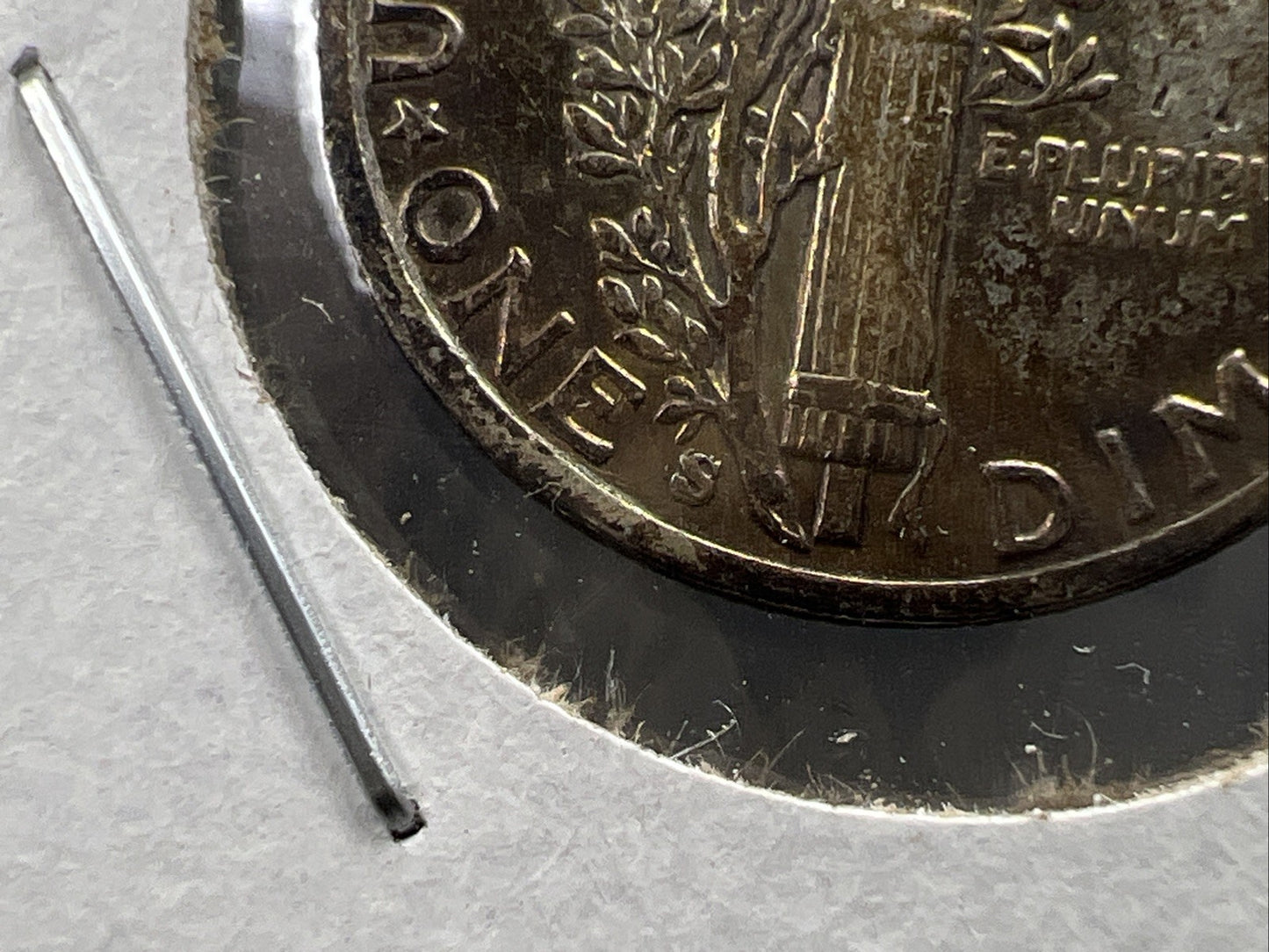 1943 S S/S Mercury Silver Dime Coin RPM FS-501 Variety XF EF Extra Fine Circ