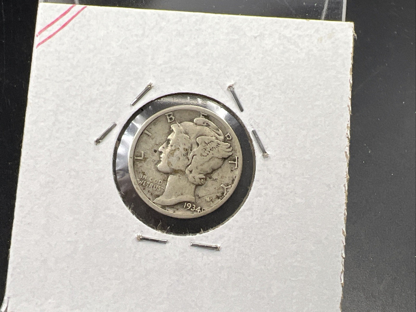 1934 D /D Mercury Silver Dime Coin RPM FS-501 Variety XF EF Extra Fine Circ