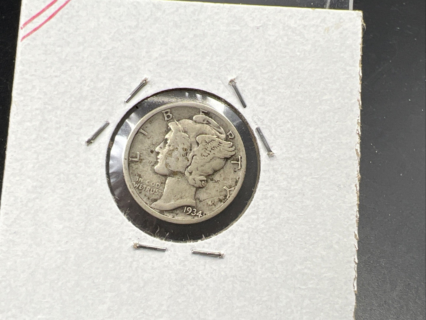 1934 D /D Mercury Silver Dime Coin RPM FS-501 Variety XF EF Extra Fine Circ