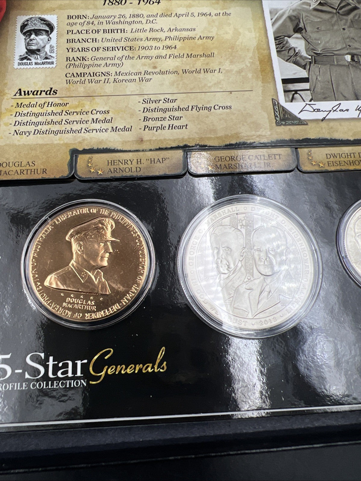 2013 5 Star Generals 2 Coin & Bronze Medal Set US Mint OGP