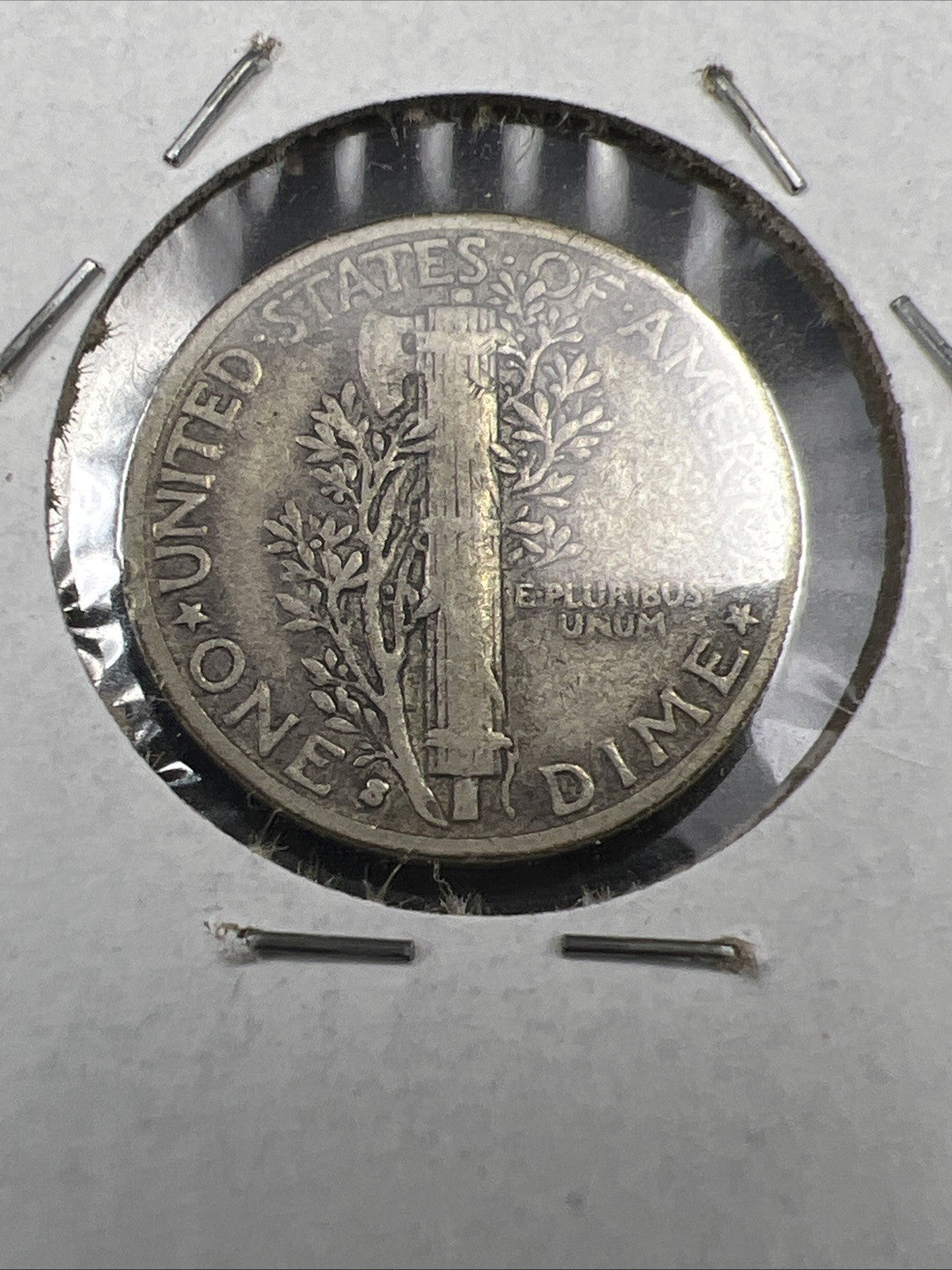 193X S Mercury Silver Dime Coin Major PLANCHET Lamination Error Coin Circulated