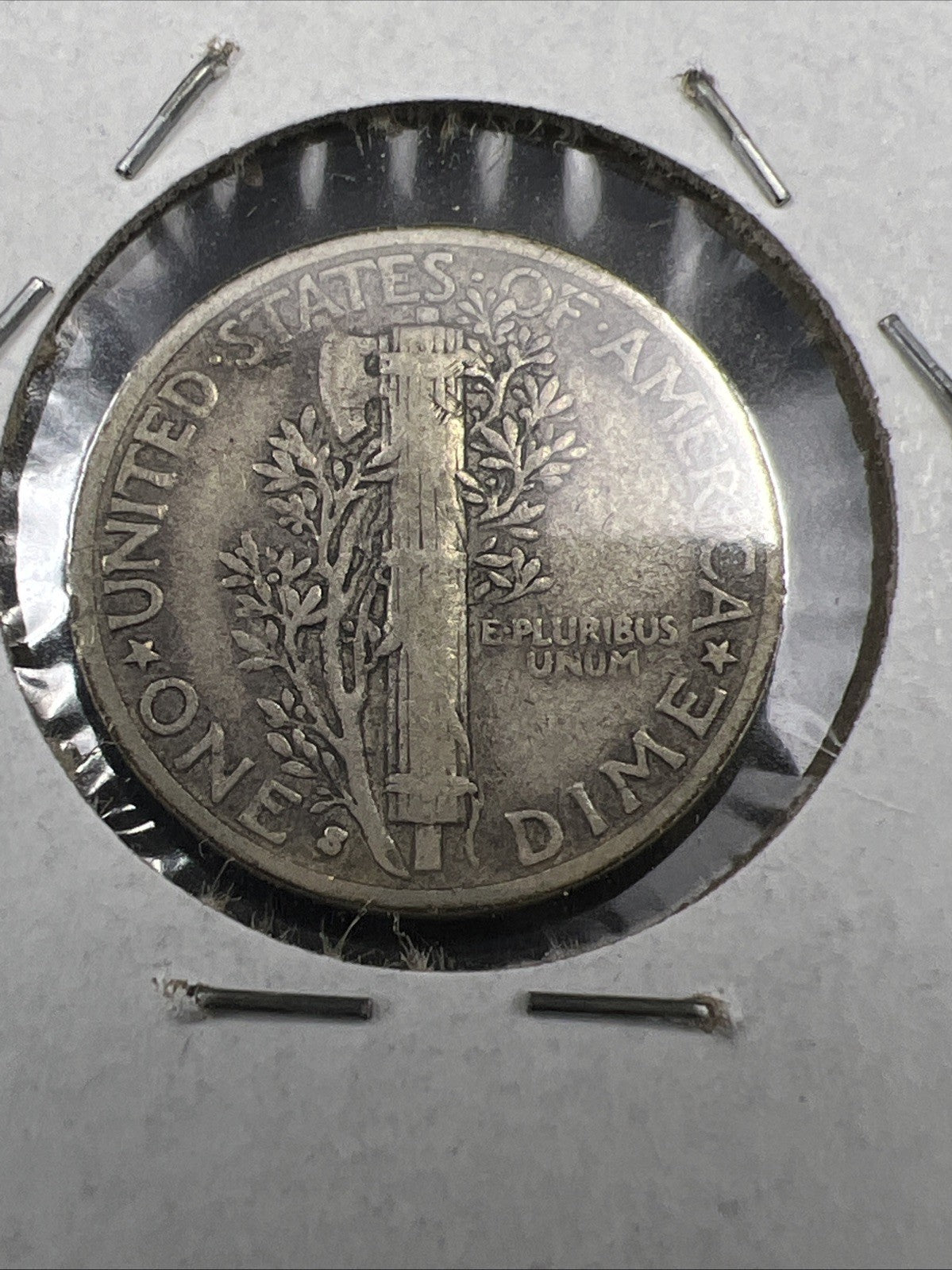 193X S Mercury Silver Dime Coin Major PLANCHET Lamination Error Coin Circulated