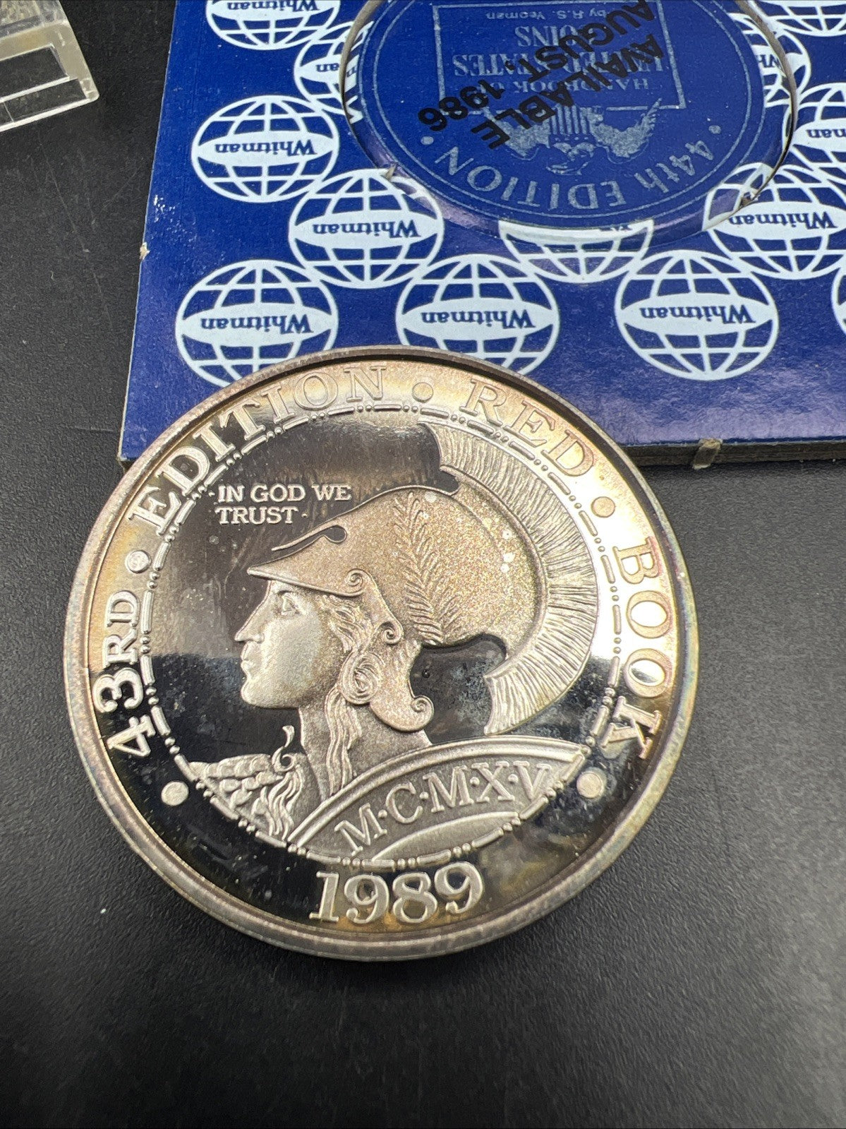 1989 Whitman Publishing 1 Oz Silver Proof Coin Nice Toning Toner