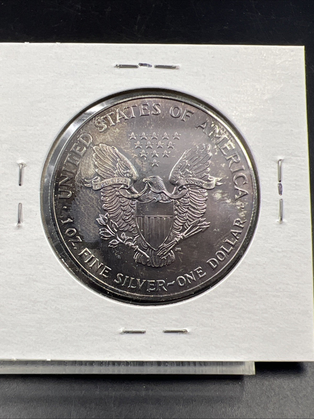 1993 1 OZ American Silver Eagle ASE Coin CH BU Nice Toning Toner Reverse SKU#2G