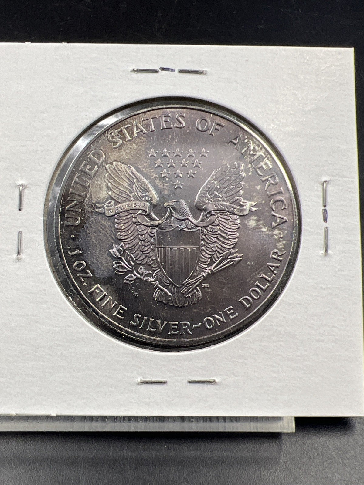 1993 1 OZ American Silver Eagle ASE Coin CH BU Nice Toning Toner Reverse SKU#2G