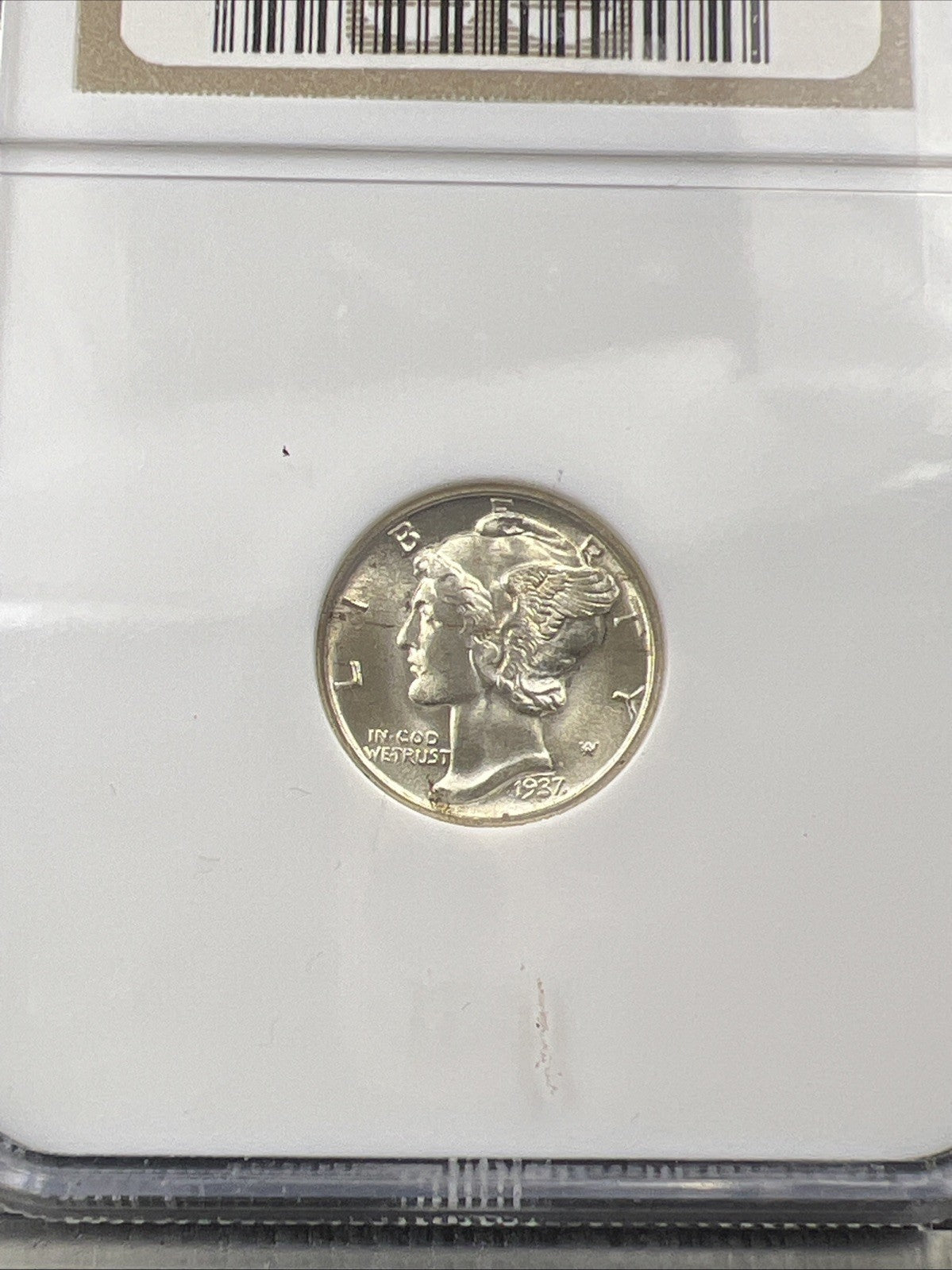 1937 S Mercury Silver Dime Coin NGC MS65 Gem BU Certified