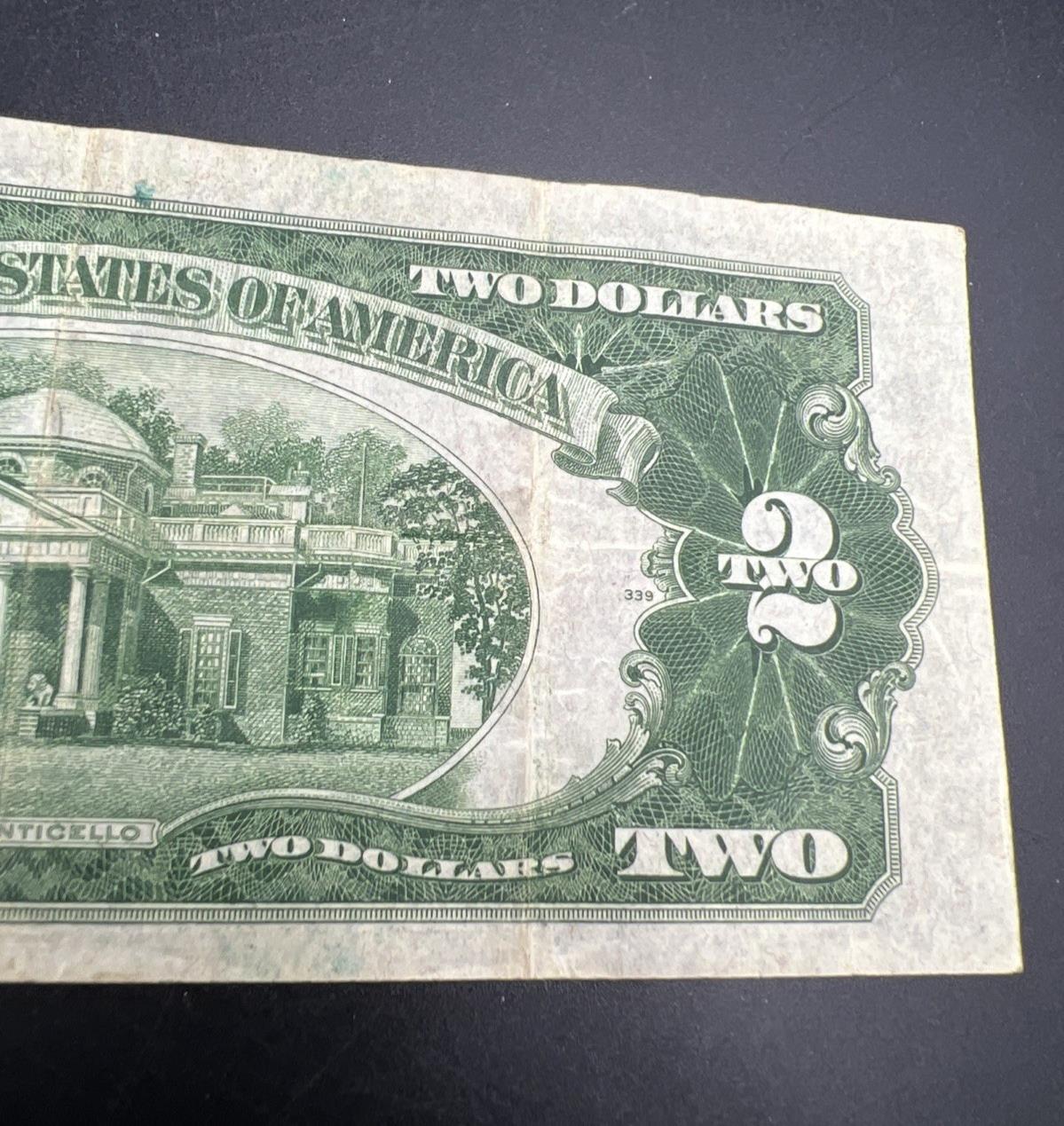 1928 D $2 United States Currency Legal Tender Note CH Fine / VF #283