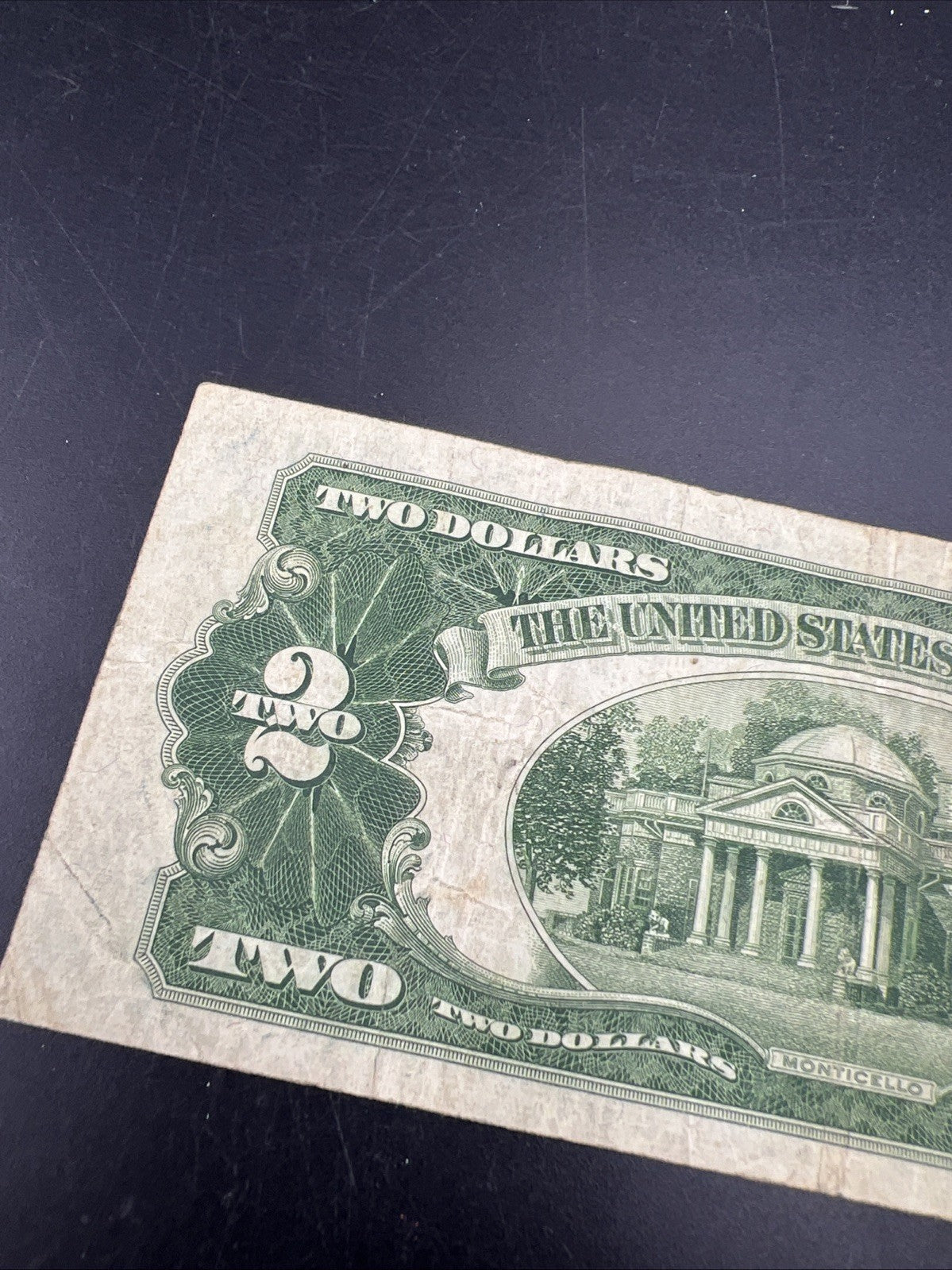 1928 G $2 United States Currency Legal Tender Note Very Good #313