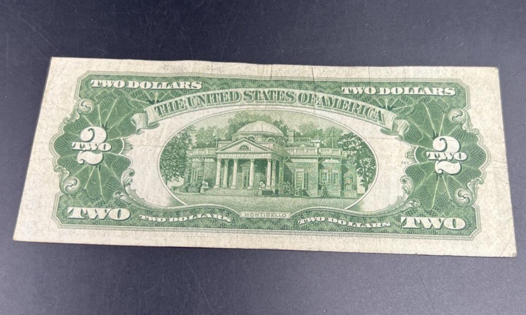 1928 G $2 United States Currency Legal Tender Note Very Good / Fine #853