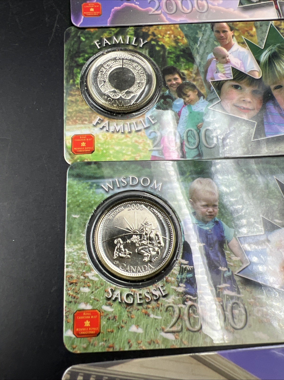 4 Coin Canada 2000 25c Community Family Wisdom Fierte Unc Set in Display Card