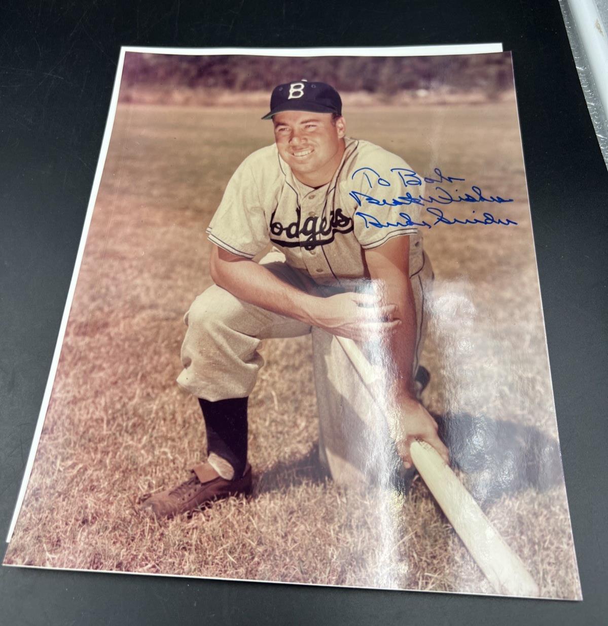 2 MLB Autograph Lot Duke Snider & Willie Mays Hand Signed portrait pictures Mint