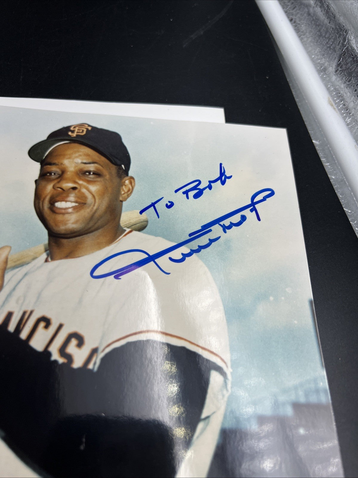 2 MLB Autograph Lot Duke Snider & Willie Mays Hand Signed portrait pictures Mint