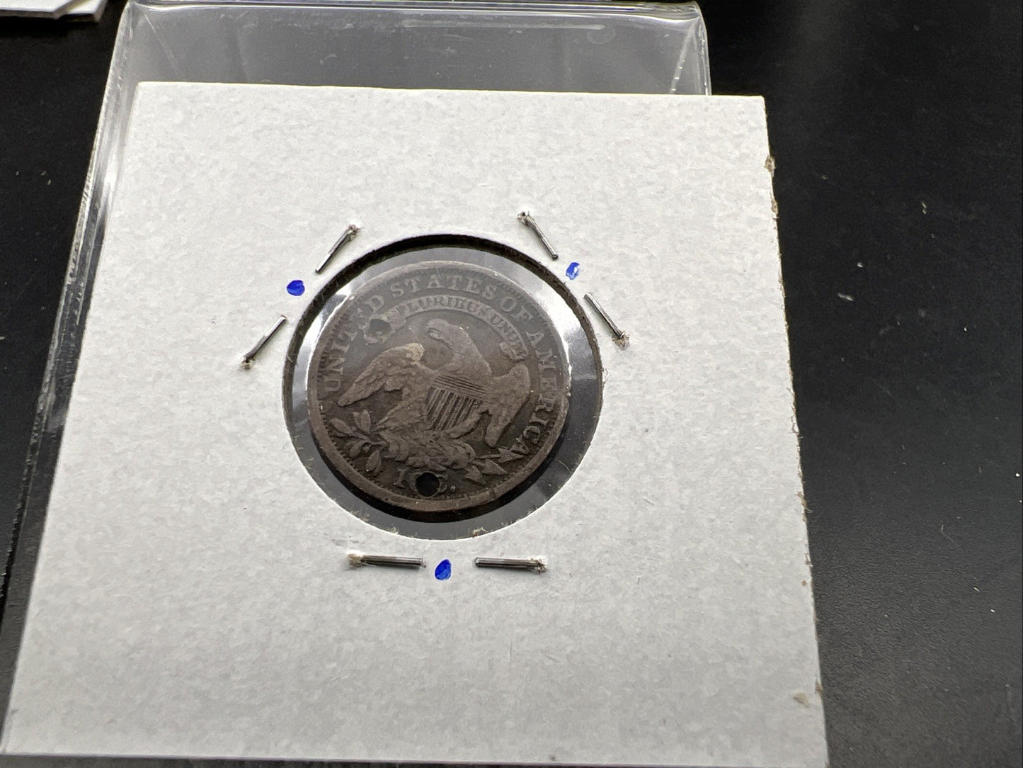 1834 P Capped Bust Silver Dime Coin G / VG Details Holed Damaged