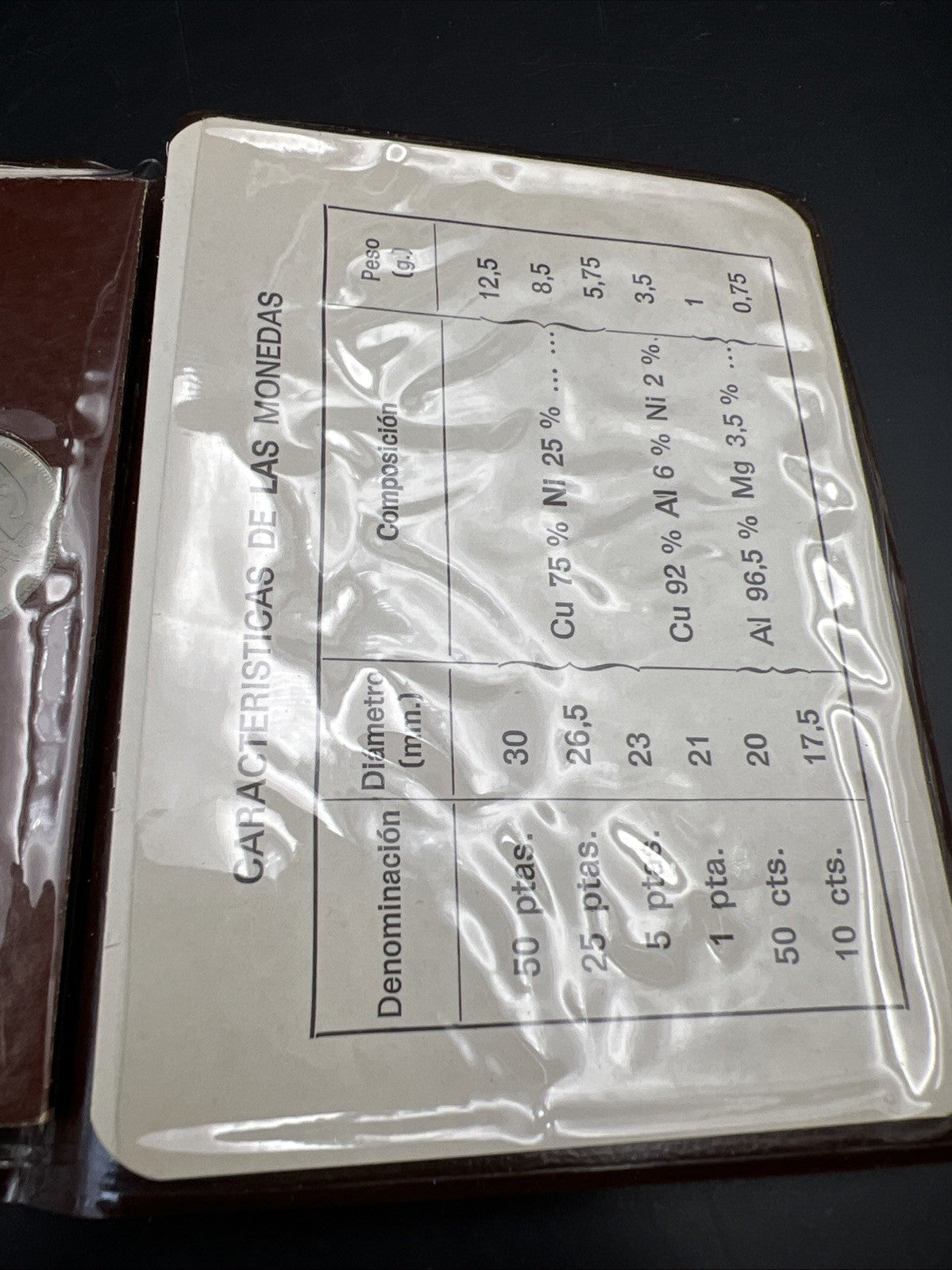 1957 / 75 Spain 6 Coin Proof Set - Original Wallet - Madrid - Pruebas Numismatic