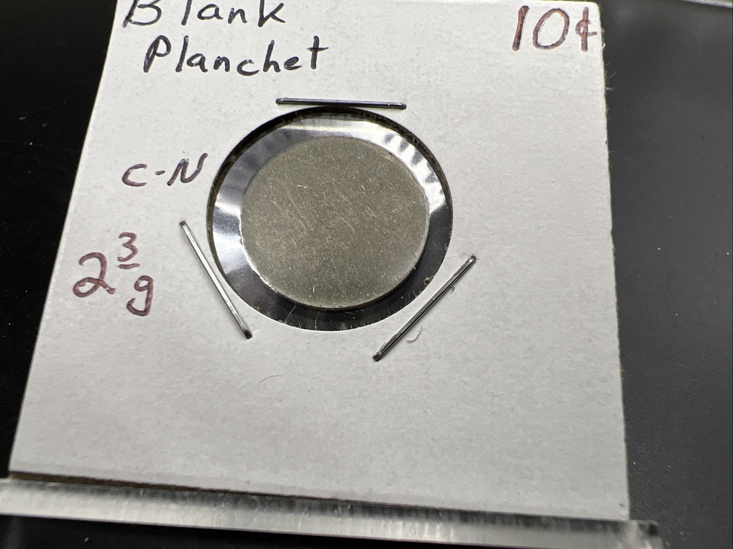 Blank Copper Nickel 10c Dime Planchet Error Coin Uncirculated SKU#A