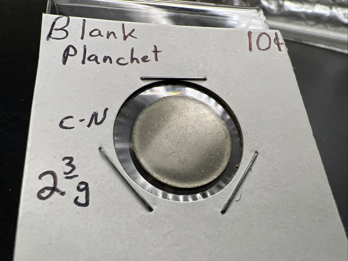 Blank Copper Nickel 10c Dime Planchet Error Coin Uncirculated SKU#A